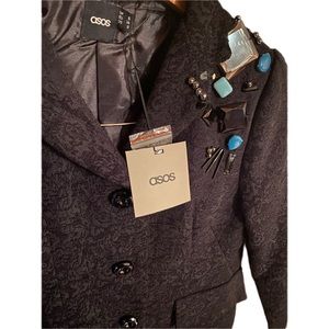 NWT ASOS Black Jeweled Blazer